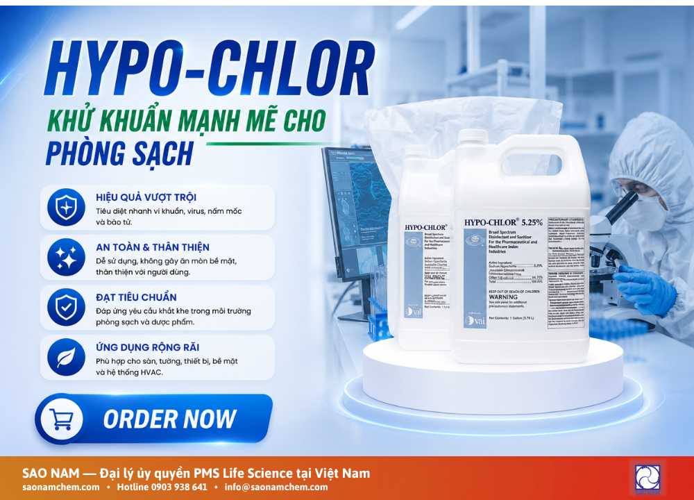 HYPO-CHLOR: Giải Pháp Khử Khuẩn Mạnh Mẽ cho Phòng Sạch